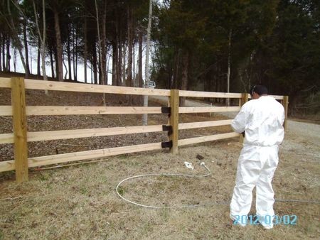 Before Fence Staining in Huntersville NC