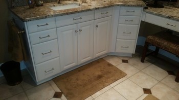 Cabinet repaint by R and R Painting NC LLC in Denver, NC