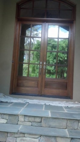 Front Doors Re-stain and Finish Denver NC