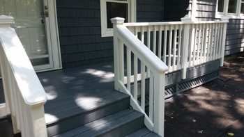 Two Tone Deck Painting in Denver, NC