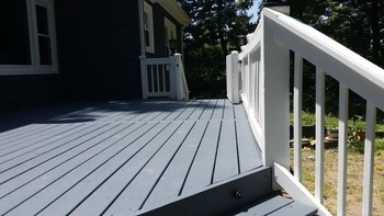 Two Tone Deck Painting in Denver, NC