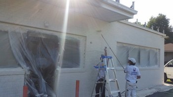 Before Exterior Painting of a Commercial Building in Denver, NC