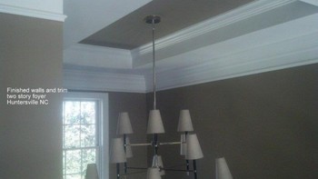 Finished walls & Trim Two Story Foyer in Huntersville, NC